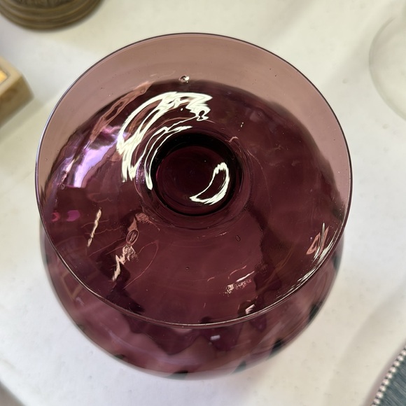 ❤️Vintage Purple Footed Glass Vase/ Dish - Picture 3 of 3